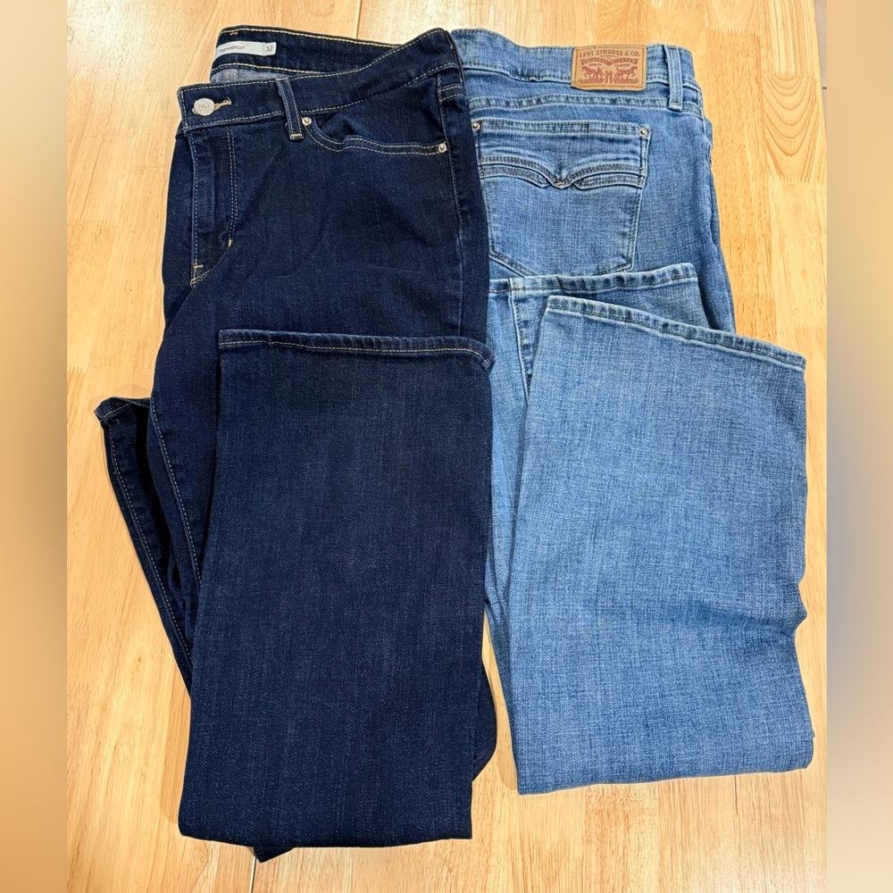 Levi's 715 Bootcut Blue Jeans - 2 Pairs W32 L32 (32x32)